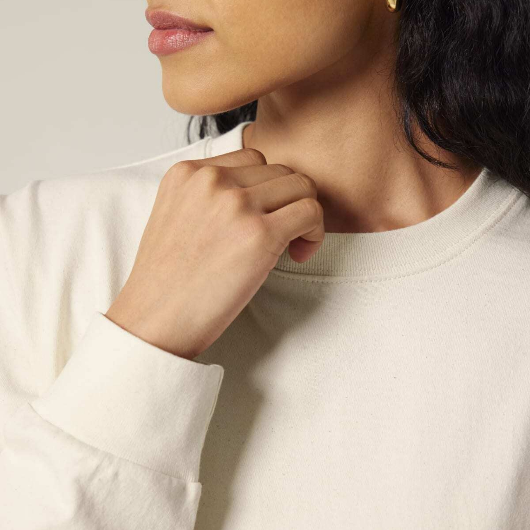 Freestyler Long Sleeve Natural Raw Studio Front Detail 1
