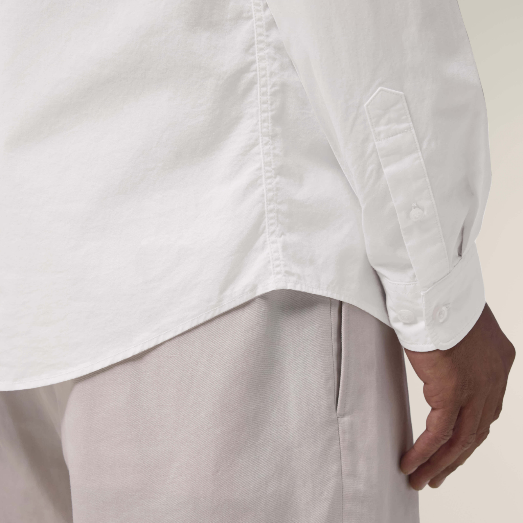 Stanley Styler Shirt White Studio Front Detail 2