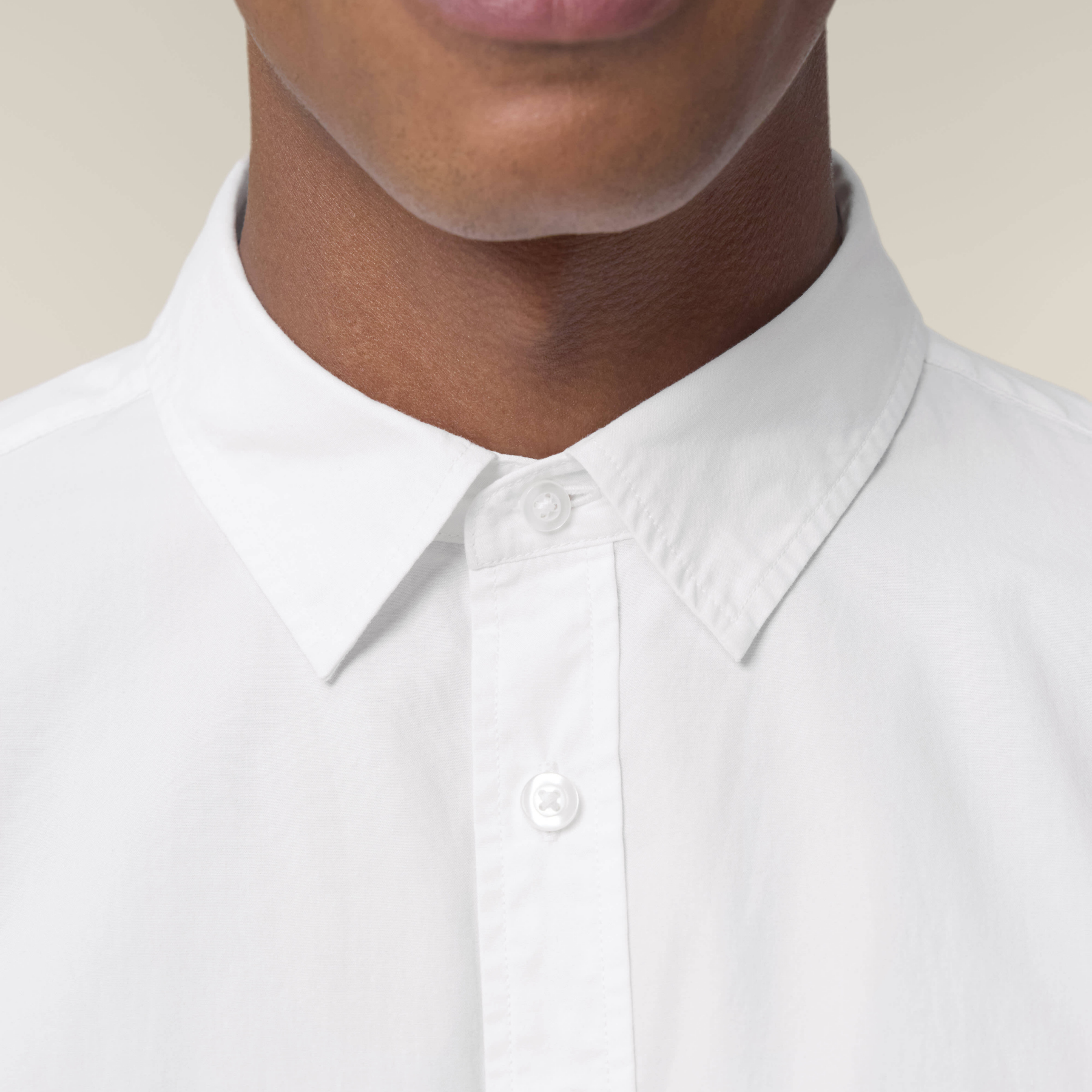 Stanley Styler Shirt White Studio Front Detail 0