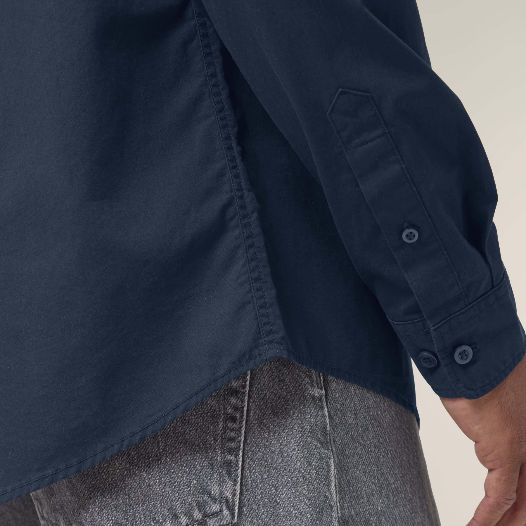 Stanley Styler Shirt French Navy Studio Front Detail 2