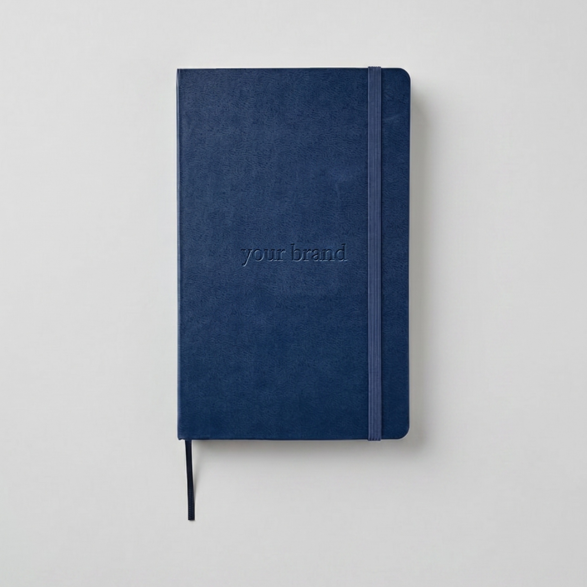 Blue hardcover notebook